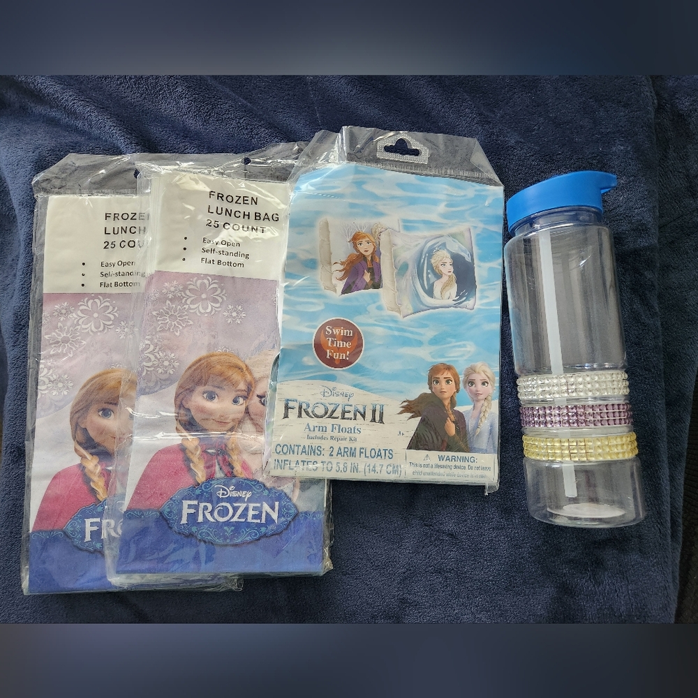 Disney Frozen Kids Swim Set - Blue and Pink